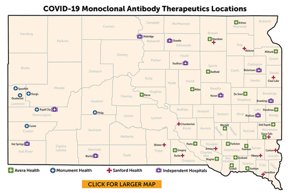 COVID-19 Monoclonal Antibody Therapeutics Locations