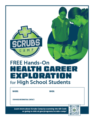 Download the Scrubs Camp Customizable Flyer (letter-size)